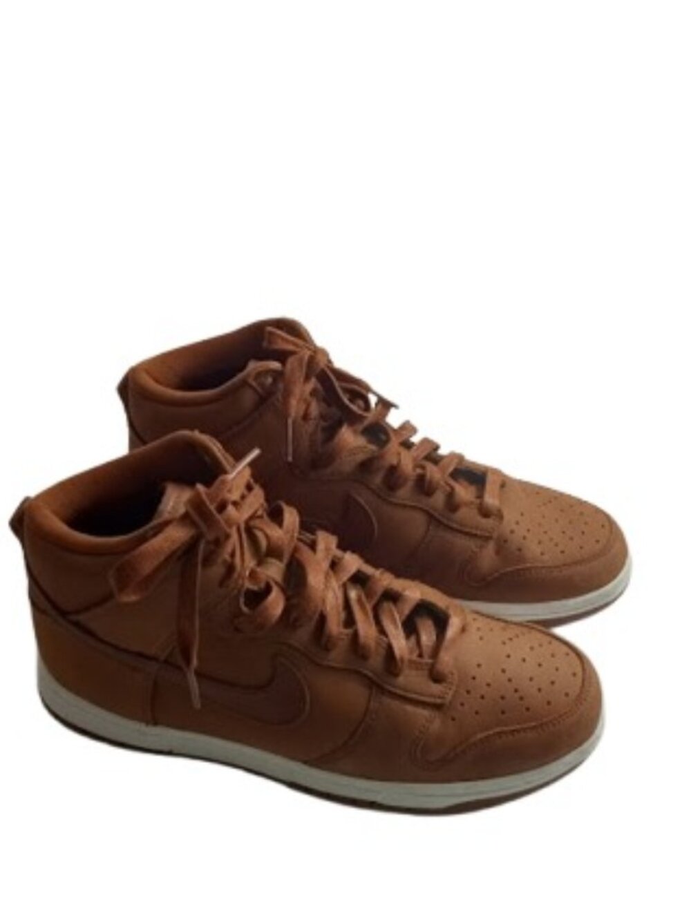 Nike Womens Dunk High Premium In Pecan Leather Lace Up 9 M